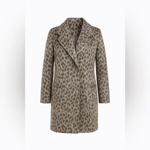 NEW Old Navy Cheetah Print Funnel Neck Coat